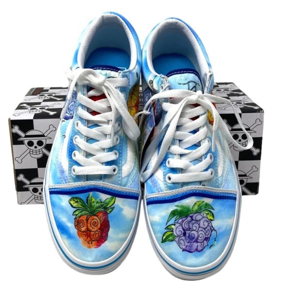 VANS x One Piece Old Skool Low Shoes Skate Canvas Women's Sneakers VN0007NT7WN - Picture 7 of 12